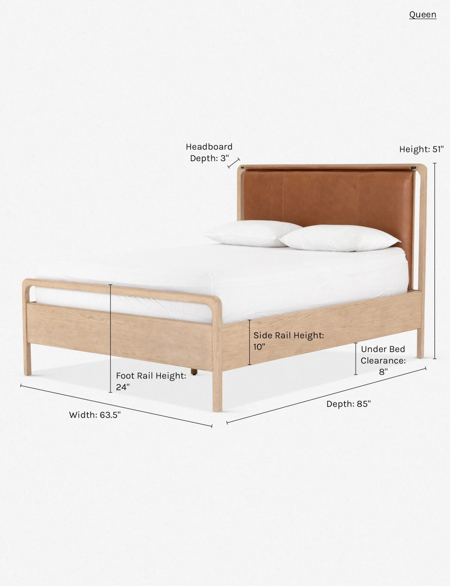 Tierney Leather Bed 8 Tierney Leather Bed - Image 6