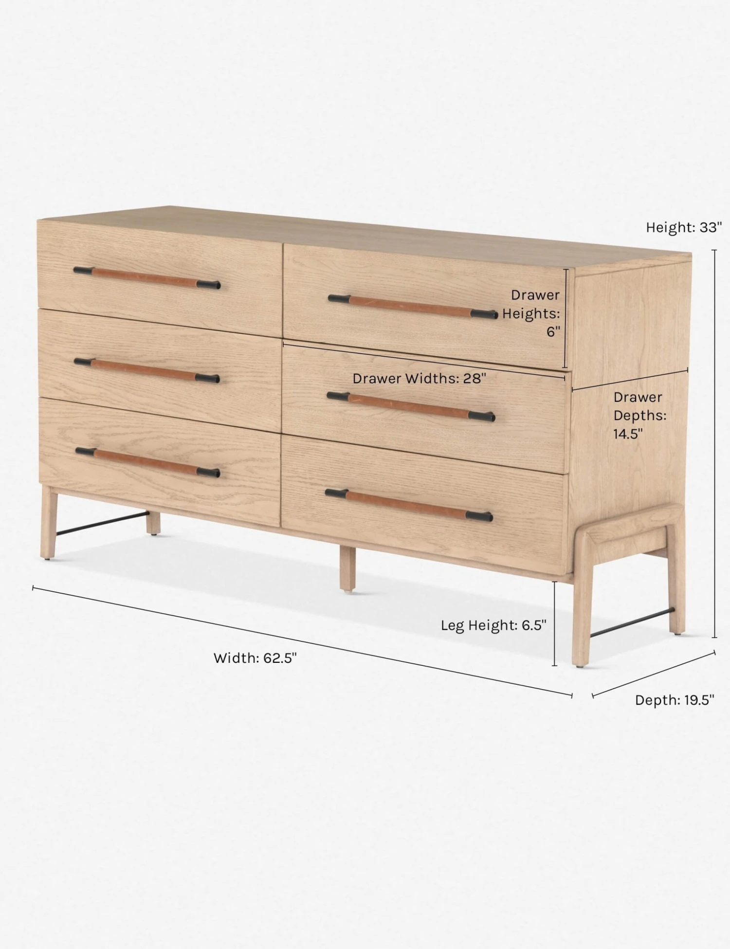 Avalon Wide 6-Drawer Dresser 11 Avalon Wide 6-Drawer Dresser - Image 9