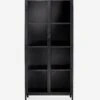 Sam Curio Cabinet -Furniture Decoration Shop 20unio cubk 1904uniontallcuriocabinet blackiron clearglass front doorsclosed 1