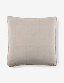 Antwerp Large Quilted Euro Sham By Pom Pom At Home -Furniture Decoration Shop AntwerpSham NaturalNEW