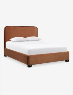 Bishop Platform Bed 24 Bishop Platform Bed -Furniture Decoration Shop BishopPlatformBedRustVelvet Queen L04715132046 Product