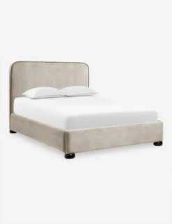 Bishop Platform Bed 29 Bishop Platform Bed -Furniture Decoration Shop BishopPlatformBed Oatmetal ToffeeVelvet Queen L04715132046 Product