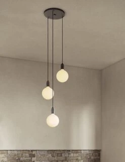Triple Pendant Light With Sphere IV By Tala 18 Triple Pendant Light With Sphere IV By Tala -Furniture Decoration Shop CP BLK SET TRI GP 01 8