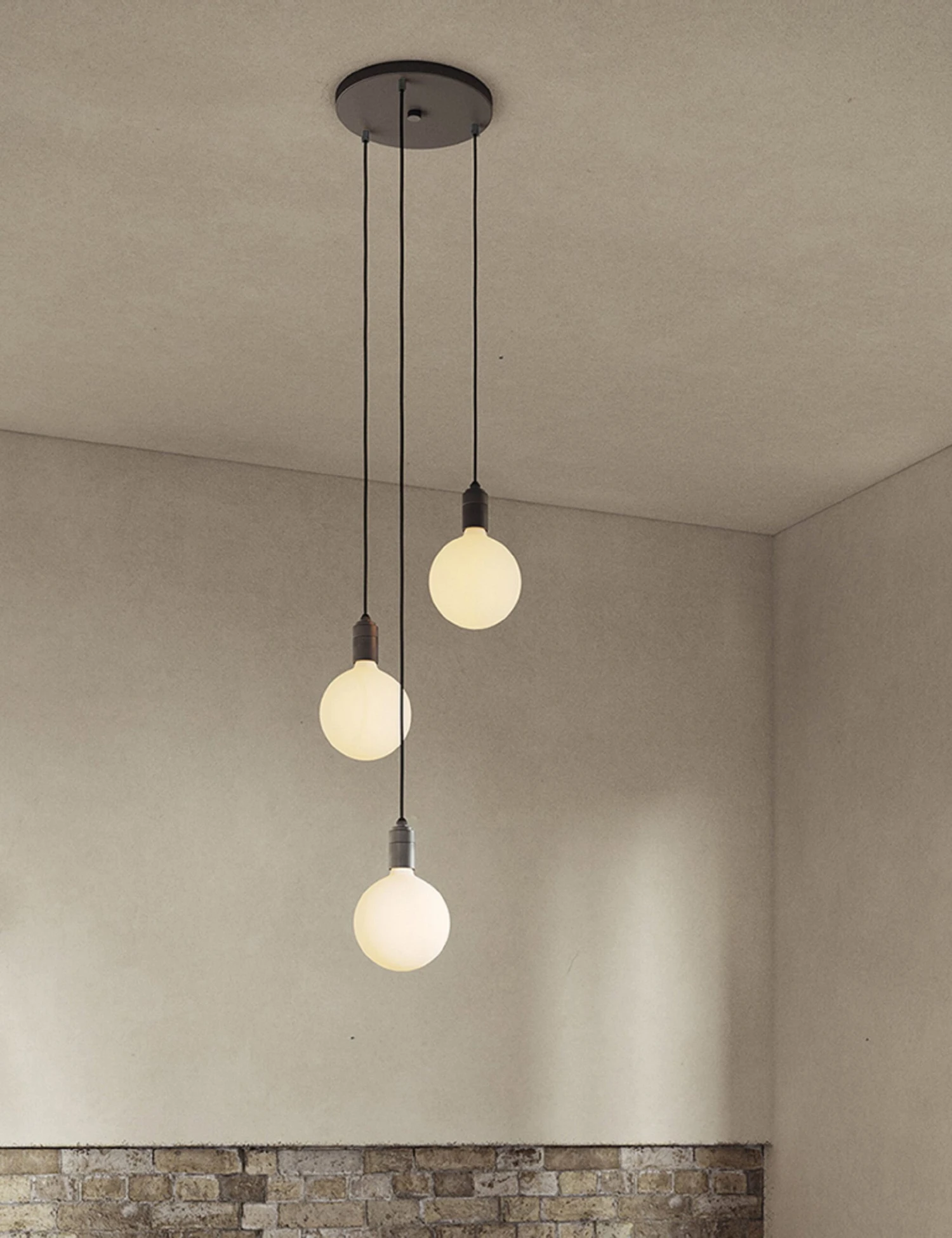 Triple Pendant Light With Sphere IV By Tala 4 Triple Pendant Light With Sphere IV By Tala - Image 2