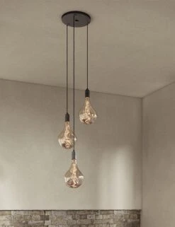 Triple Pendant Light With Voronoi II By Tala -Furniture Decoration Shop CP BLK SET TRI GP 02 8