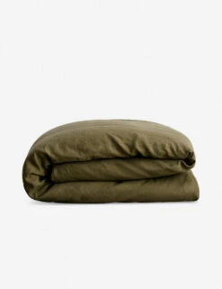 European Flax Linen Duvet Cover By Cultiver -Furniture Decoration Shop CULTIVER Linen Duvet Cover Olive