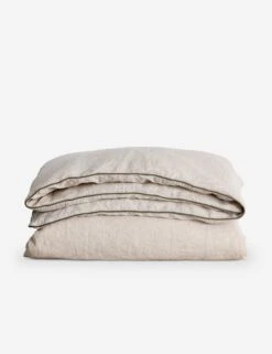 European Flax Piped Linen Duvet Cover By Cultiver -Furniture Decoration Shop CULTIVER Piped Natural Forest Duvet Cover