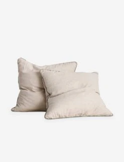 European Flax Piped Linen Euro Pillowcases (set Of 2) By Cultiver -Furniture Decoration Shop CULTIVER Piped Natural Forest Euros a7e5a45b 7cf9 4278 a117 b03140d49f6f