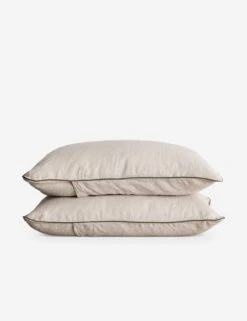 European Flax Piped Linen Pillowcases (set Of 2) By Cultiver 19 European Flax Piped Linen Pillowcases (set Of 2) By Cultiver -Furniture Decoration Shop CULTIVER Piped Natural Forest Set of 2 Pillowcases 9b364fe9 41f1 44ee 8465 c613a42e4814