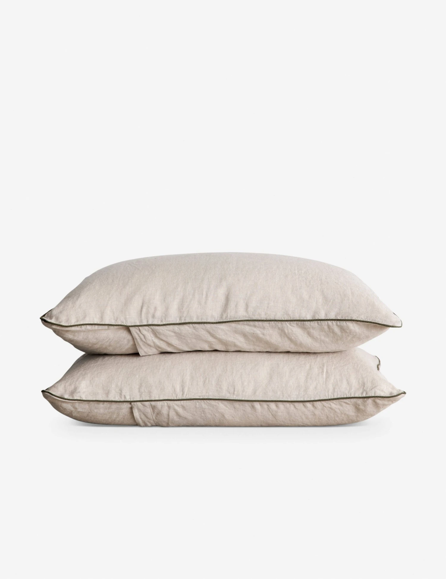 European Flax Piped Linen Pillowcases (set Of 2) By Cultiver 11 European Flax Piped Linen Pillowcases (set Of 2) By Cultiver - Image 9