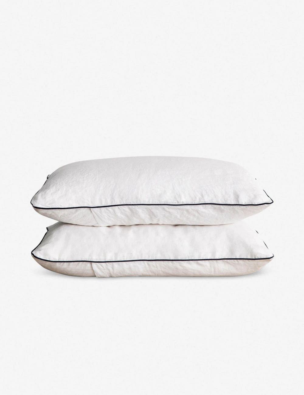 European Flax Piped Linen Pillowcases (set Of 2) By Cultiver 3 European Flax Piped Linen Pillowcases (set Of 2) By Cultiver