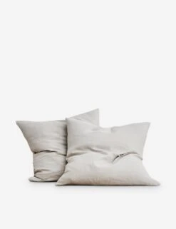 European Flax Linen Euro Pillowcases (Set Of 2) By Cultiver -Furniture Decoration Shop CULTIVER Smoke Gray Euro