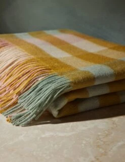 Lambswool Throw By Tartan Blanket Co -Furniture Decoration Shop LambswoolThrow PearBlossomCheckbyTartanBlanketCo 16156 Swatch SITECROP