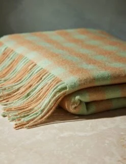 Lambswool Throw By Tartan Blanket Co -Furniture Decoration Shop LambswoolThrow PistachioGinghambyTartanBlanketCo 16177 Swatch SITECROP