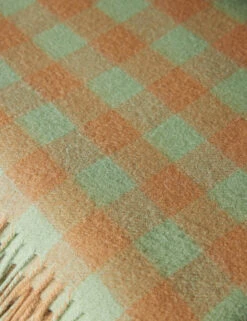 Lambswool Throw By Tartan Blanket Co -Furniture Decoration Shop LambswoolThrow PistachioGinghambyTartanBlanketCo 16181 Swatch SITECROP