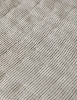 Lammin Linen Quilted Coverlet By Sarah Sherman Samuel -Furniture Decoration Shop LamminLinenCoverlet Black Ivory Queen Full A0656729 010 Product
