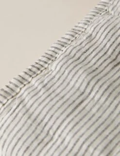 Lammin Linen Quilted Coverlet By Sarah Sherman Samuel -Furniture Decoration Shop LamminLinenCoverlet Black Ivory Queen Full A0656729 011 Product