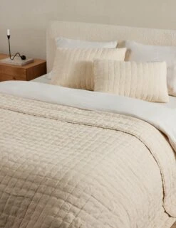 Lammin Linen Quilted Coverlet By Sarah Sherman Samuel -Furniture Decoration Shop LamminLinenCoverlet Goldenrod Queen Full A0656731 879 Product
