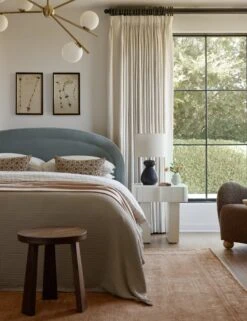 Newbery Platform Bed -Furniture Decoration Shop Lulu and Georgia Bedroom1 Evergreen 0262 LIFESTYLE Site Crop Lifestyle 3 3