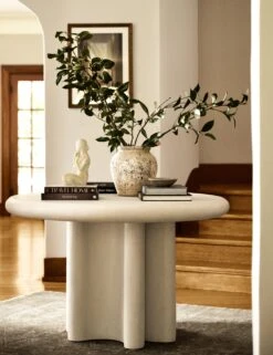 Ruiz Indoor / Outdoor Round Dining Table 11 Ruiz Indoor / Outdoor Round Dining Table -Furniture Decoration Shop Lulu and Georgia EntryTable 0015 Site crop Lifestyle