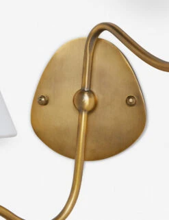 Magdalene Double Sconce -Furniture Decoration Shop MagdaleneDoubleSconceBrass WhiteShade 0019