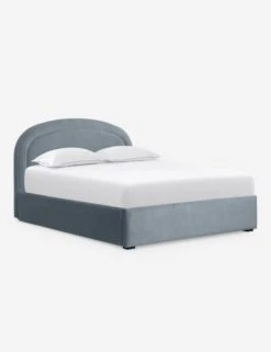 Newbery Platform Bed -Furniture Decoration Shop NewberyPlatformBed Heron Velvet Queen L04731295027 Product