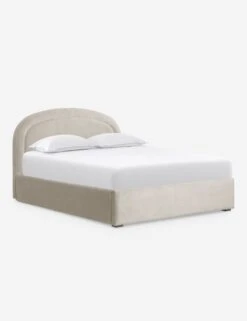 Newbery Platform Bed -Furniture Decoration Shop NewberyPlatformBed Oatmeal Velvet Queen L04731295027 Product