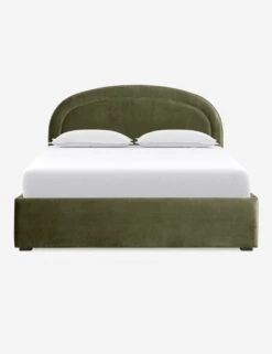 Newbery Platform Bed -Furniture Decoration Shop NewberyPlatformBed Olive Velvet Queen L04731295023 Product