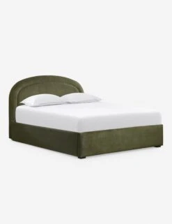 Newbery Platform Bed -Furniture Decoration Shop NewberyPlatformBed Olive Velvet Queen L04731295027 Product