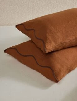 Essie Hemp Sham By Sarah Sherman Samuel -Furniture Decoration Shop OteliaHempSham Umber Standard A0656700 473 Product