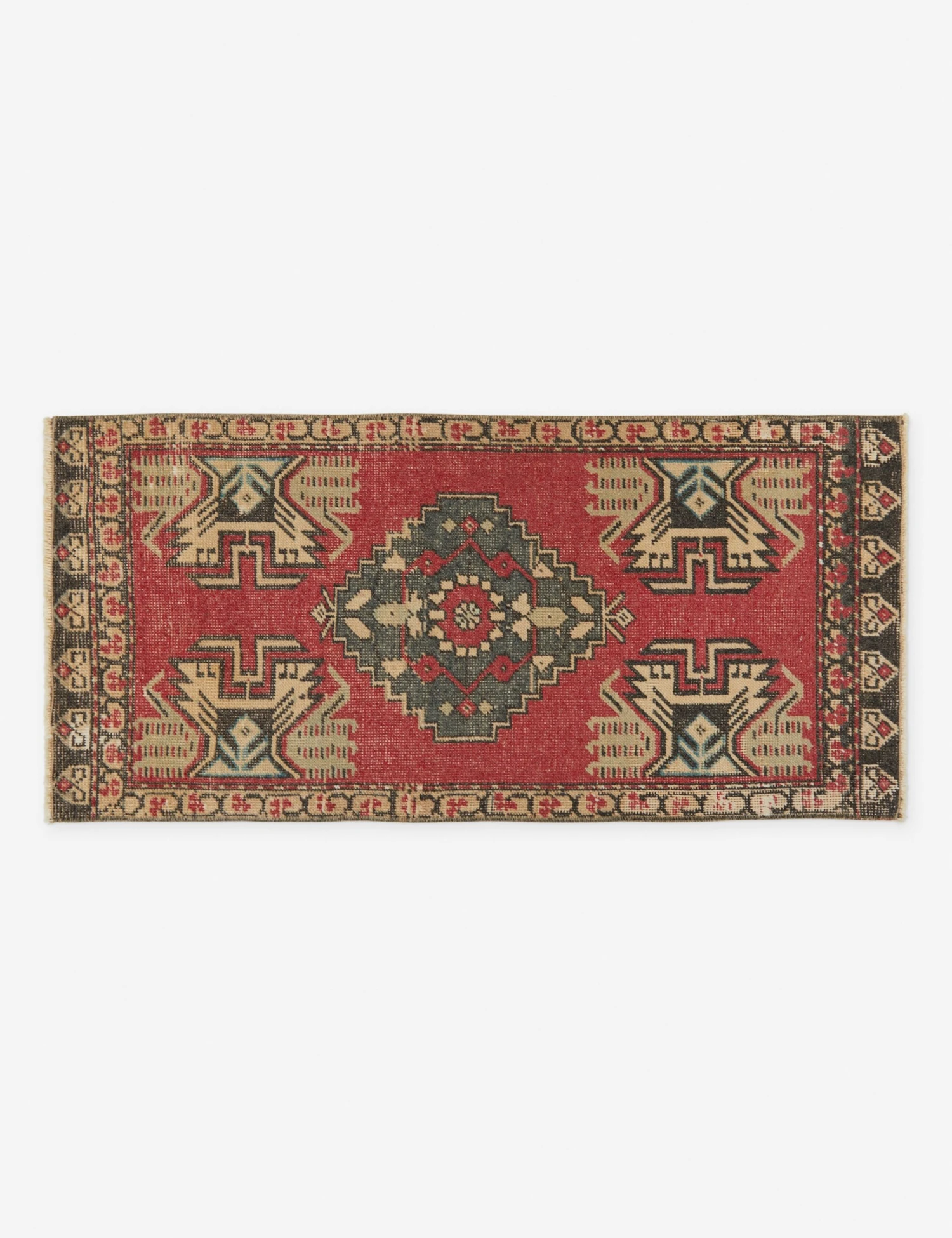 Vintage Turkish Mini Rug No. 125, 1'6" X 3'5"