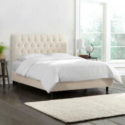 Amarise Bed 33 Amarise Bed -Furniture Decoration Shop amarise linen tufted bed talc 3