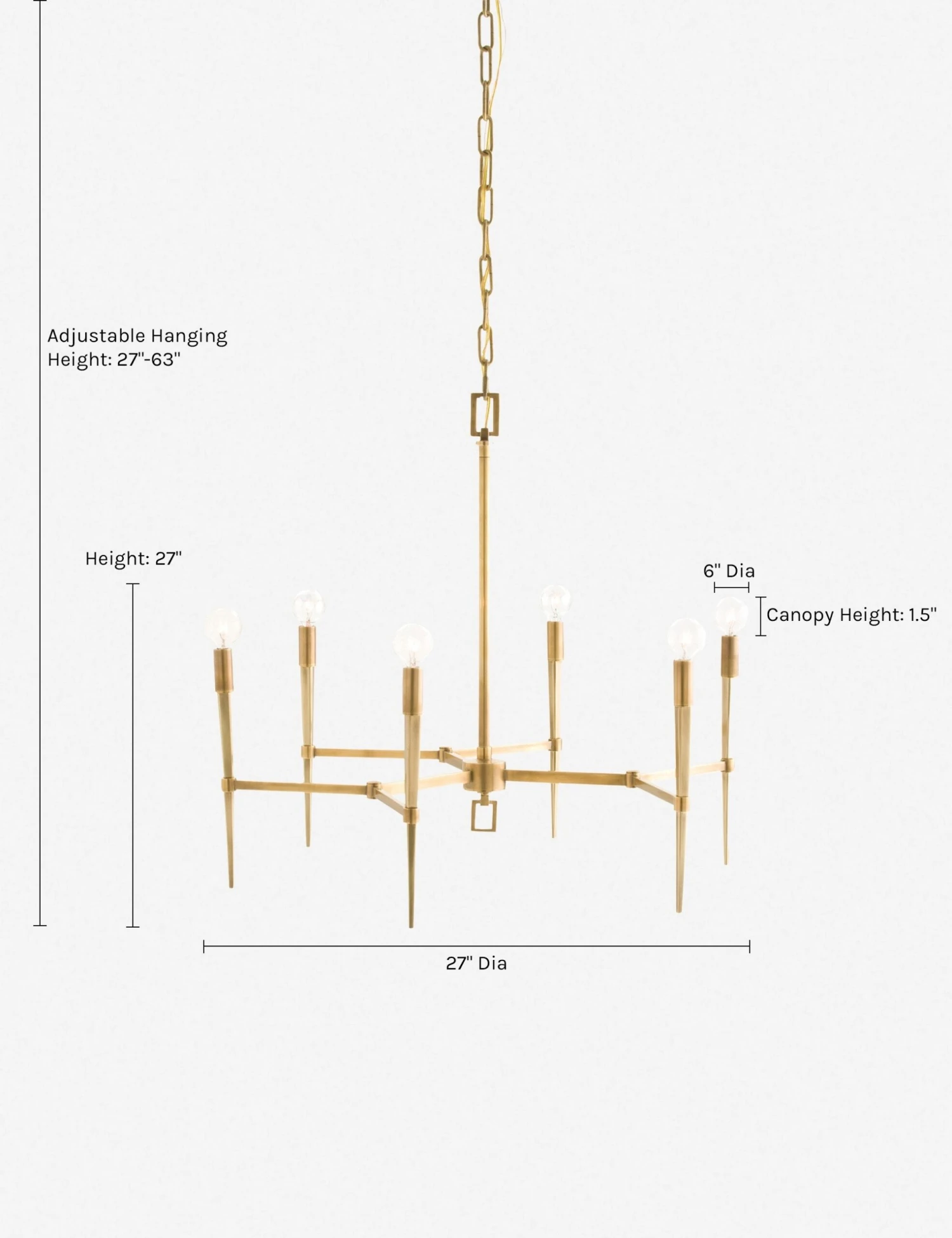 Auburn Chandelier By Arteriors 4 Auburn Chandelier By Arteriors - Image 2