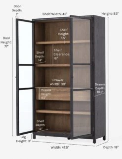 Carly Curio Cabinet -Furniture Decoration Shop carly curio cabinet
