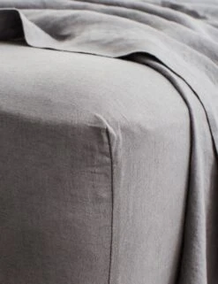 European Flax Linen Fitted Sheet By Cultiver 33 European Flax Linen Fitted Sheet By Cultiver -Furniture Decoration Shop cultiver linen bedding charcoal grey fitted sheet 1 1