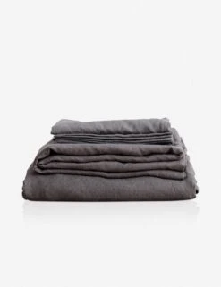 European Flax Linen Sheet Set By Cultiver -Furniture Decoration Shop cultiver linen bedding charcoal grey sheet set 1 1