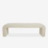 Tate Bench -Furniture Decoration Shop curved bench ivory poodle 2319