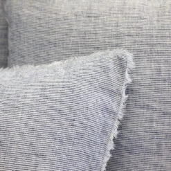 Logan Linen Pillow By Pom Pom At Home -Furniture Decoration Shop logan blue detail 4 292ecb66 992b 4f8e afb8 d11bb0bf9aa4