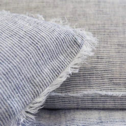 Logan Linen Pillow By Pom Pom At Home -Furniture Decoration Shop logan blue detail 8 3e3f30e8 6195 47dc bd03 299c3988ff2e