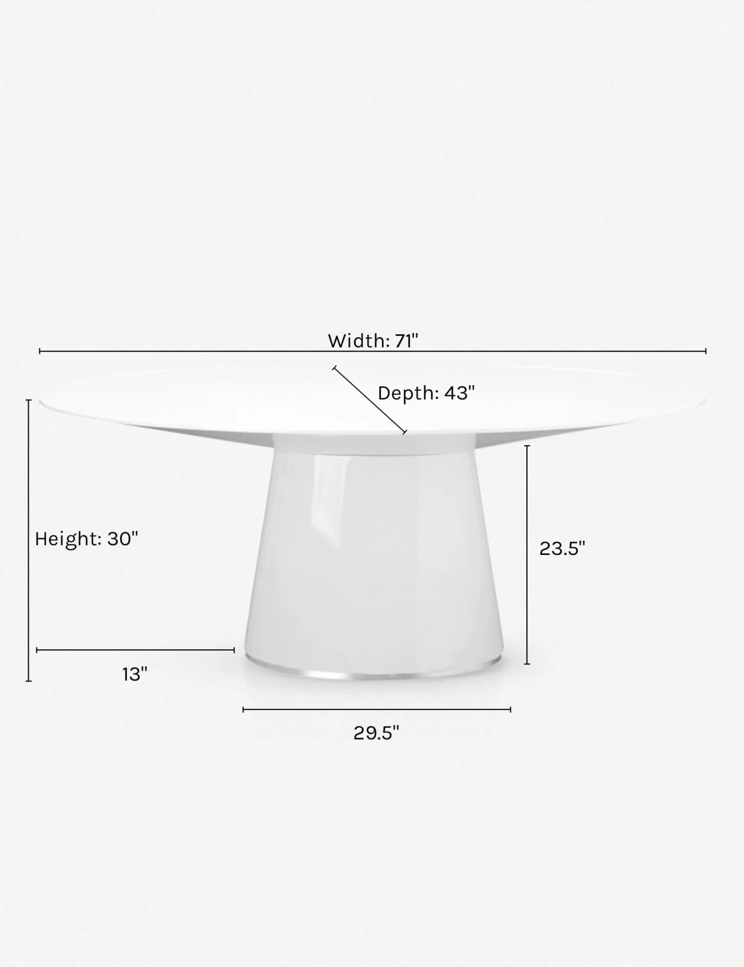 Magar Oval Dining Table 7 Magar Oval Dining Table - Image 5