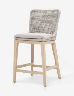 Rachyl Indoor / Outdoor Counter Stool -Furniture Decoration Shop mesh outdoor counter stool taupe white gray teak 1 02