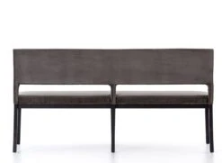 Pollie Dining Bench -Furniture Decoration Shop pollie dining bench washed grey velvet 1