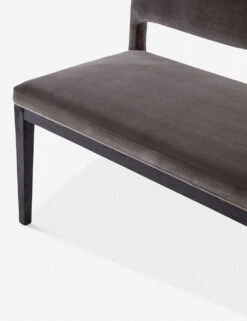 Pollie Dining Bench -Furniture Decoration Shop pollie dining bench washed grey velvet 4 1