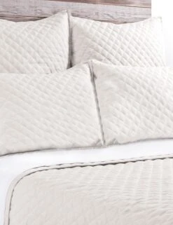 Hampton Quilted Coverlet By Pom Pom At Home -Furniture Decoration Shop pom pom at home hampton coverlet cream 1