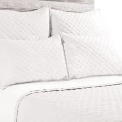 Hampton Quilted Sham By Pom Pom At Home 24 Hampton Quilted Sham By Pom Pom At Home -Furniture Decoration Shop pom pom at home hampton sham white 1