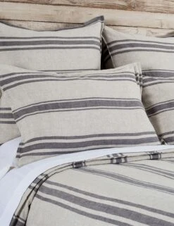 Jackson Linen Duvet By Pom Pom At Home 21 Jackson Linen Duvet By Pom Pom At Home -Furniture Decoration Shop pom pom at home jackson duvet flax and midnight 1 1