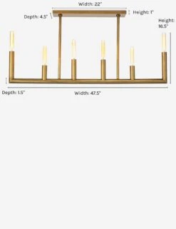 Wolfe Linear Chandelier By Regina Andrew By Regina Andrew -Furniture Decoration Shop regina andrew wolfe linear chandelier natural brass