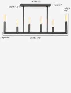 Wolfe Linear Chandelier By Regina Andrew By Regina Andrew -Furniture Decoration Shop regina andrew wolfe linear chandelier oil rubbed bronze